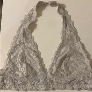 White free people halter bralette